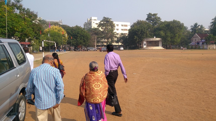 walking towards vivekavarthani seminar hall